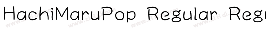 HachiMaruPop Regular Regular字体转换